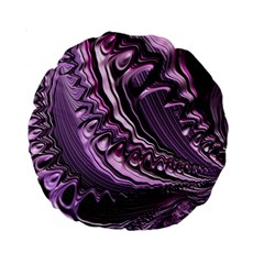 Purple Fractal Flowing Fantasy Standard 15  Premium Round Cushions by Pakrebo