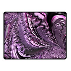 Purple Fractal Flowing Fantasy Double Sided Fleece Blanket (small)  by Pakrebo