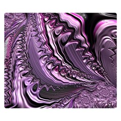 Purple Fractal Flowing Fantasy Double Sided Flano Blanket (small)  by Pakrebo