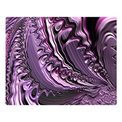 Purple Fractal Flowing Fantasy Double Sided Flano Blanket (large)  by Pakrebo