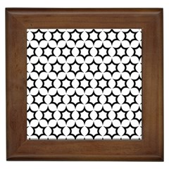 Pattern Star Repeating Black White Framed Tiles by Pakrebo