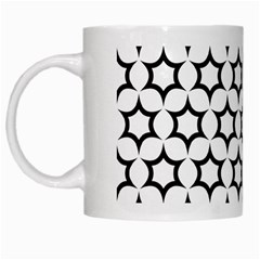 Pattern Star Repeating Black White White Mugs by Pakrebo