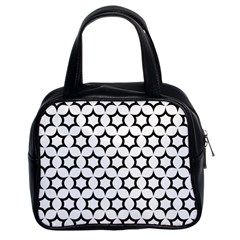 Pattern Star Repeating Black White Classic Handbag (two Sides) by Pakrebo