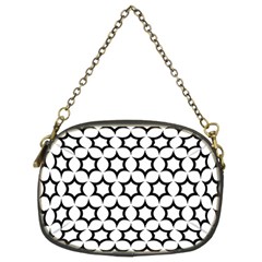 Pattern Star Repeating Black White Chain Purse (two Sides) by Pakrebo