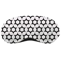 Pattern Star Repeating Black White Sleeping Masks by Pakrebo