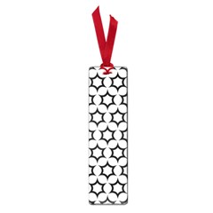 Pattern Star Repeating Black White Small Book Marks by Pakrebo