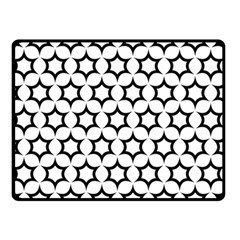 Pattern Star Repeating Black White Double Sided Fleece Blanket (small)  by Pakrebo