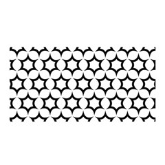 Pattern Star Repeating Black White Satin Wrap by Pakrebo