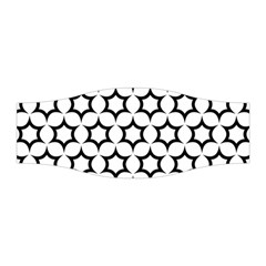 Pattern Star Repeating Black White Stretchable Headband by Pakrebo