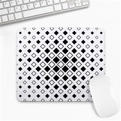 Square Diagonal Pattern Monochrome Large Mousepads by Pakrebo