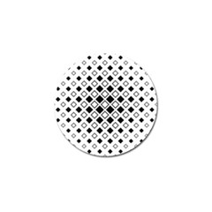 Square Diagonal Pattern Monochrome Golf Ball Marker (10 Pack) by Pakrebo