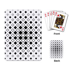 Square Diagonal Pattern Monochrome Playing Cards Single Design by Pakrebo