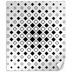 Square Diagonal Pattern Monochrome Canvas 20  X 24  by Pakrebo