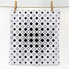 Square Diagonal Pattern Monochrome Face Towel by Pakrebo