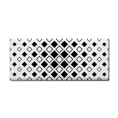 Square Diagonal Pattern Monochrome Hand Towel by Pakrebo