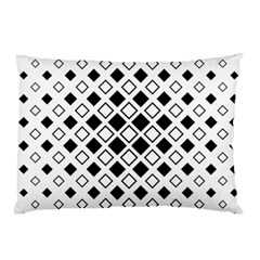 Square Diagonal Pattern Monochrome Pillow Case by Pakrebo