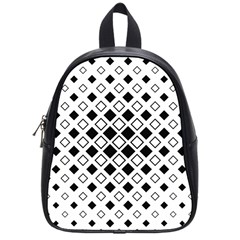 Square Diagonal Pattern Monochrome School Bag (small) by Pakrebo