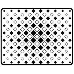 Square Diagonal Pattern Monochrome Double Sided Fleece Blanket (medium)  by Pakrebo