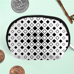 Square Diagonal Pattern Monochrome Accessory Pouch (medium) by Pakrebo