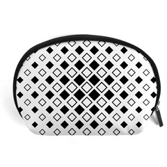 Square Diagonal Pattern Monochrome Accessory Pouch (large) by Pakrebo