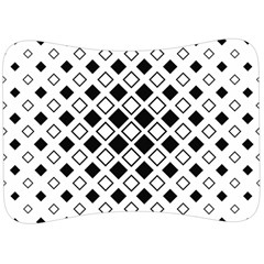 Square Diagonal Pattern Monochrome Velour Seat Head Rest Cushion