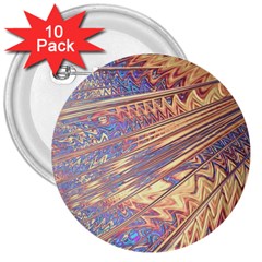 Flourish Artwork Fractal Expanding 3  Buttons (10 Pack)  by Pakrebo