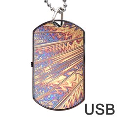 Flourish Artwork Fractal Expanding Dog Tag Usb Flash (one Side) by Pakrebo