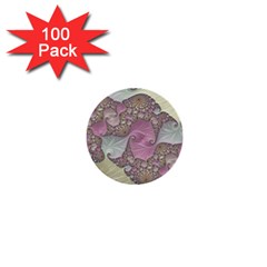 Pastels Cream Abstract Fractal 1  Mini Buttons (100 Pack)  by Pakrebo