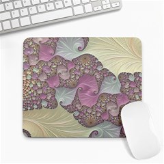 Pastels Cream Abstract Fractal Large Mousepads by Pakrebo