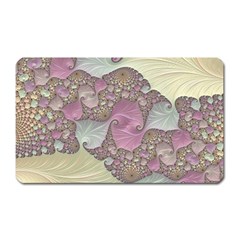 Pastels Cream Abstract Fractal Magnet (rectangular) by Pakrebo