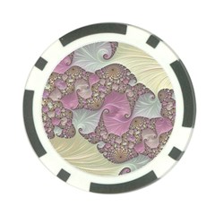 Pastels Cream Abstract Fractal Poker Chip Card Guard (10 Pack) by Pakrebo