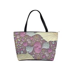 Pastels Cream Abstract Fractal Classic Shoulder Handbag by Pakrebo