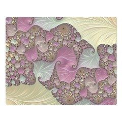 Pastels Cream Abstract Fractal Double Sided Flano Blanket (large)  by Pakrebo