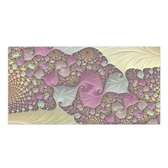 Pastels Cream Abstract Fractal Satin Shawl by Pakrebo