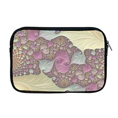 Pastels Cream Abstract Fractal Apple Macbook Pro 17  Zipper Case by Pakrebo