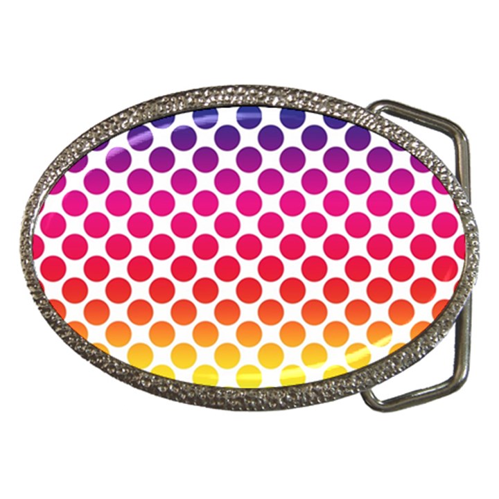 Polka Dots Spectrum Colours Dots Belt Buckles