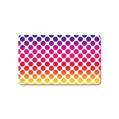 Polka Dots Spectrum Colours Dots Magnet (name Card) by Pakrebo