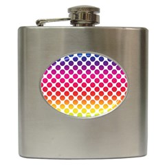 Polka Dots Spectrum Colours Dots Hip Flask (6 Oz) by Pakrebo