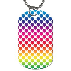 Polka Dots Spectrum Colours Dots Dog Tag (two Sides) by Pakrebo