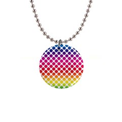 Polka Dots Spectrum Colours Dots 1  Button Necklace by Pakrebo