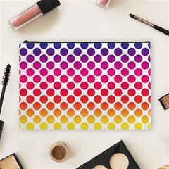 Polka Dots Spectrum Colours Dots Cosmetic Bag (large)