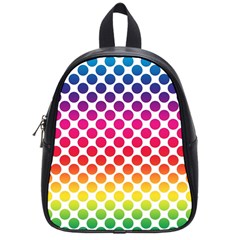 Polka Dots Spectrum Colours Dots School Bag (small) by Pakrebo