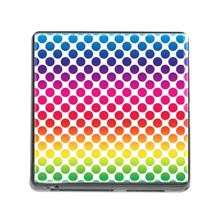 Polka Dots Spectrum Colours Dots Memory Card Reader (Square 5 Slot)