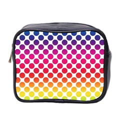 Polka Dots Spectrum Colours Dots Mini Toiletries Bag (two Sides) by Pakrebo