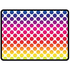 Polka Dots Spectrum Colours Dots Fleece Blanket (large)  by Pakrebo