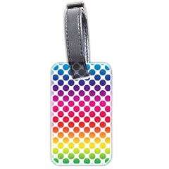 Polka Dots Spectrum Colours Dots Luggage Tags (two Sides) by Pakrebo