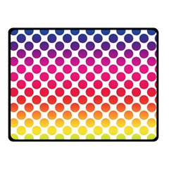 Polka Dots Spectrum Colours Dots Double Sided Fleece Blanket (small)  by Pakrebo