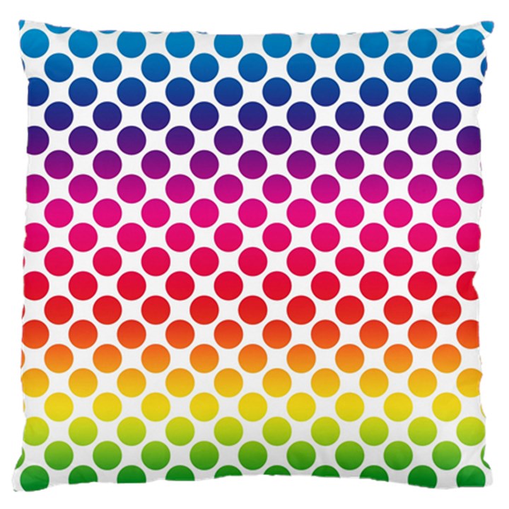 Polka Dots Spectrum Colours Dots Standard Flano Cushion Case (One Side)