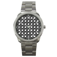 Ellipse Pattern Background Sport Metal Watch by Pakrebo