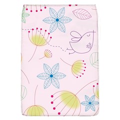 Floral Background Bird Drawing Removable Flap Cover (l) by Pakrebo